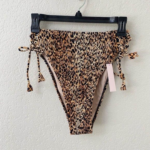 Victorias Secret Swim Bikini Bottom Medium Animal Print New With Tags - Picture 1 of 6